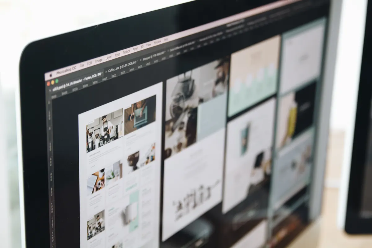 A modern website design displayed on a screen, representing a flexible WordPress build